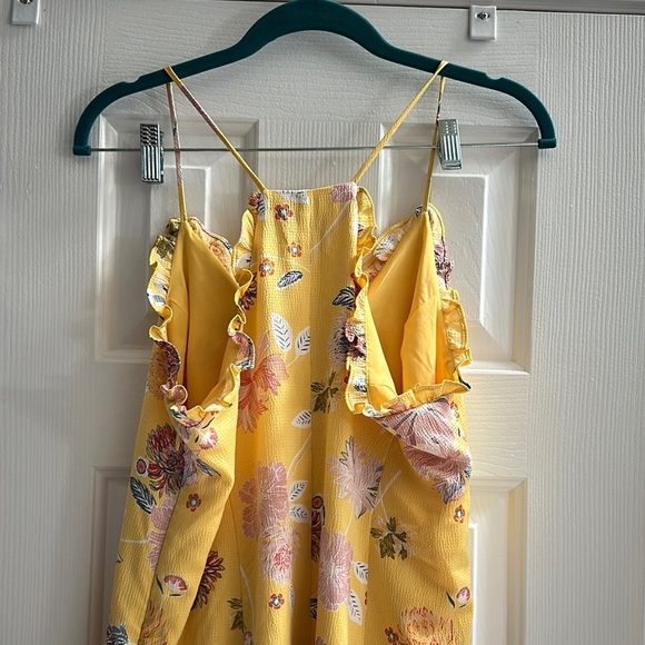 LOFT Yellow Floral Sleeveless Sundress Knee Length Women’s 10 Summer Floral - Picture 3 of 9